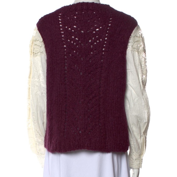 SEA NEW YORK Crew Neck Sweater with lace sleeves - Picture 3 of 7